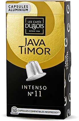 10 Capsules Aluminium Compatibles Nespresso Sensation Java Timor Dubois N°11